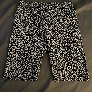 Leopard Print Biker Shorts